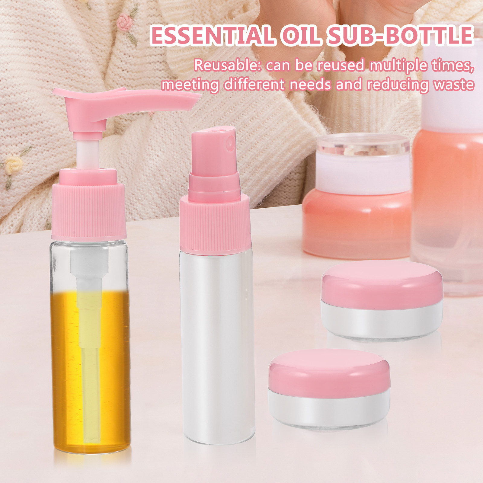 Misting Bottle Fine - 1 Set Kompakte Reiseflaschen-Set Wiederverwendbare Feinsprühflaschen